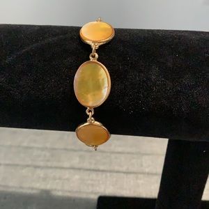 Yellow resin like oval bracelet
